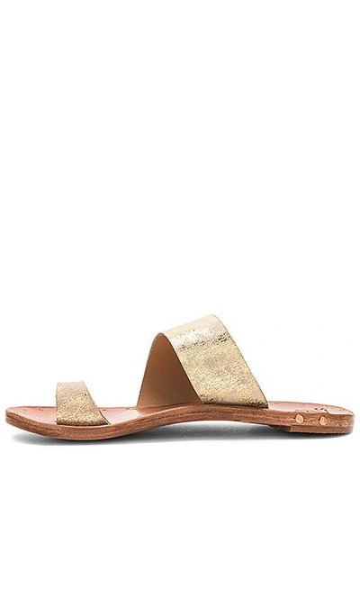 Shop Beek Finch Sandal In Distressed Gold & Tan