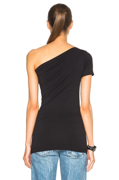 Shop Helmut Lang Asymmetrical Tee In Black.