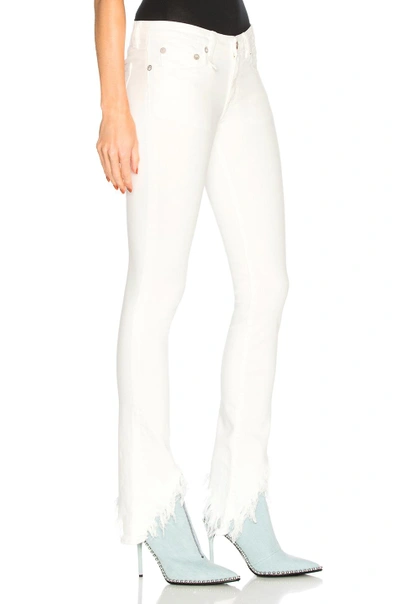 Shop R13 Kate Skinny With Angled Hem In Garret White