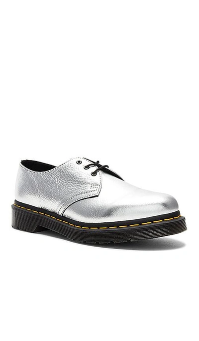 Shop Dr. Martens' 1461 Met Oxford In Metallic Silver