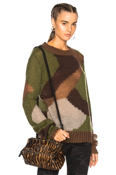 Shop Faith Connexion Camo Sweater In Brown,green