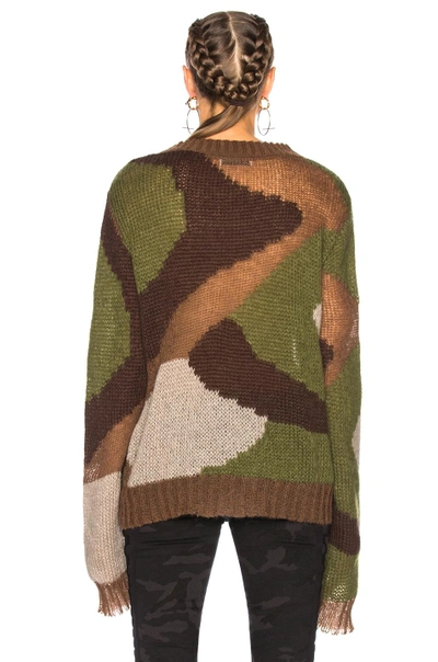 Shop Faith Connexion Camo Sweater In Brown,green
