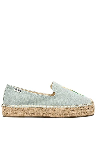 Shop Soludos Mimosa Platform Smoking Slipper In Chambray