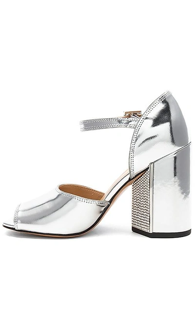 Shop Marc Jacobs Kasia Heel In Metallic Silver