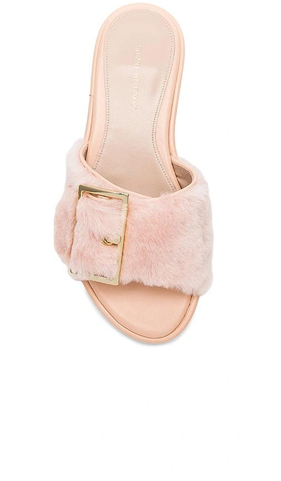 Shop Stuart Weitzman Fuzzywuz Slide In Nude