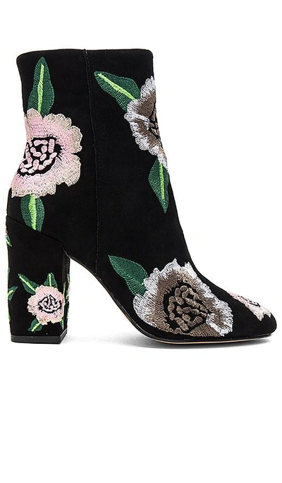 Shop Rebecca Minkoff Bryce Embroidered Bootie In Black