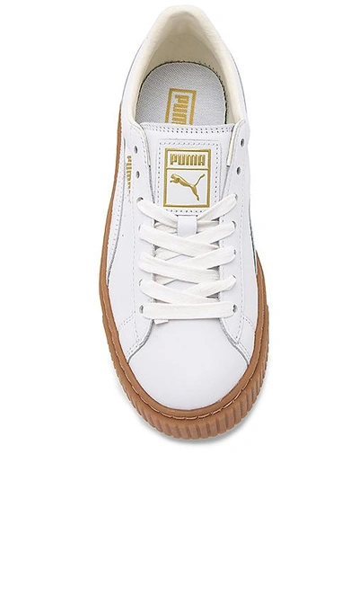 puma basket platform white