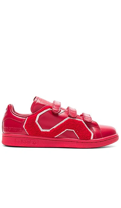 Shop Adidas Originals Stan Smith Comfort Badge Sneaker In Red