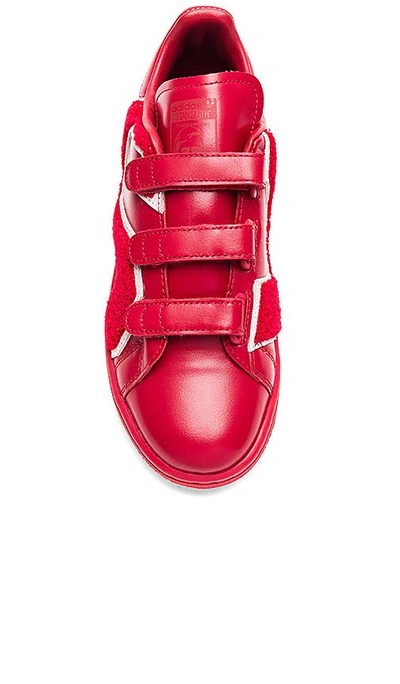 Shop Adidas Originals Stan Smith Comfort Badge Sneaker In Red