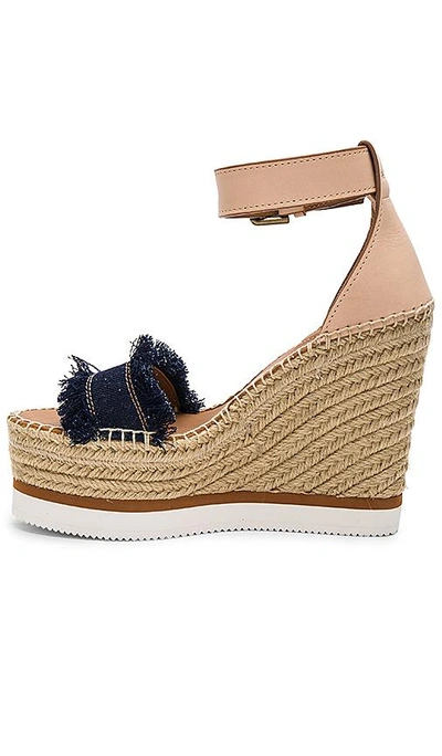 Shop See By Chloé Frayed Wedge.