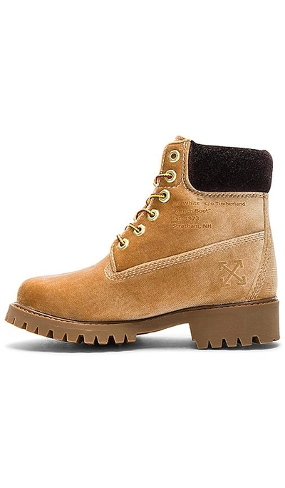 Shop Off-white Timberland Boot In Brown