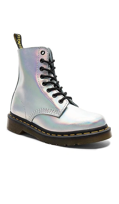 Shop Dr. Martens' Pascal Im Boot In Metallic Silver