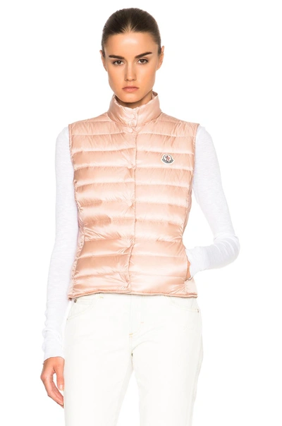 Shop Moncler Liane Polyamide Vest In Neutrals,pink