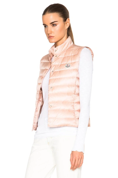Shop Moncler Liane Polyamide Vest In Neutrals,pink