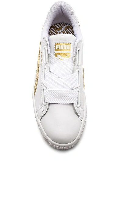 Shop Puma Basket Heart Glitter Sneaker In White