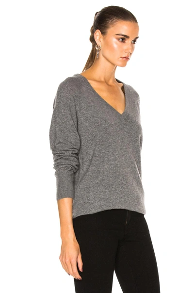 Shop Equipment Asher Cashmere V Neck In Heather Gray