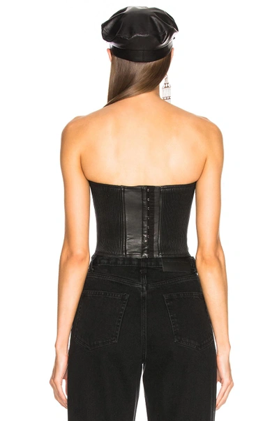 Shop Palmer Girls X Miss Sixty Leather Corset Top In Black
