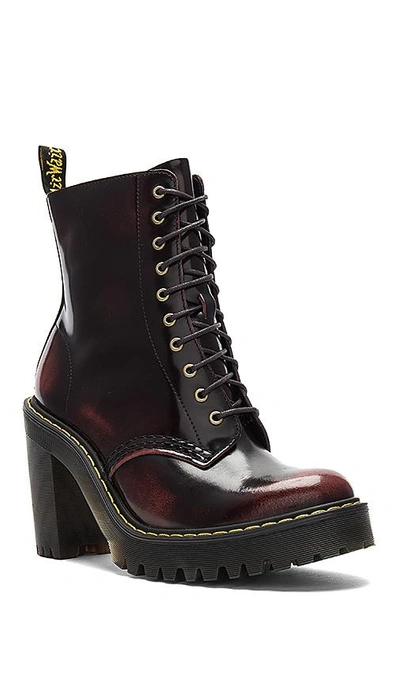Shop Dr. Martens' Kendra Boot In Cherry Red