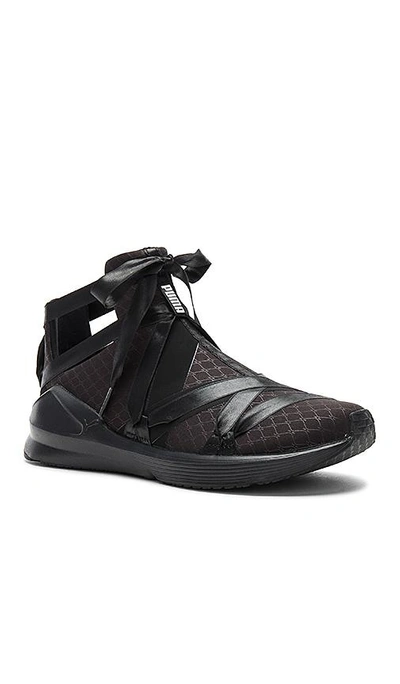 Puma Fierce Rope Satin En Pointe High Top Trainer In Black | ModeSens