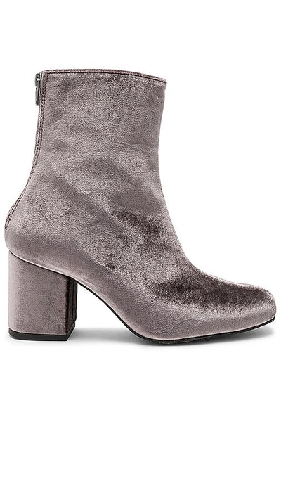 Shop Free People Velvet Cecile Bootie In Gray