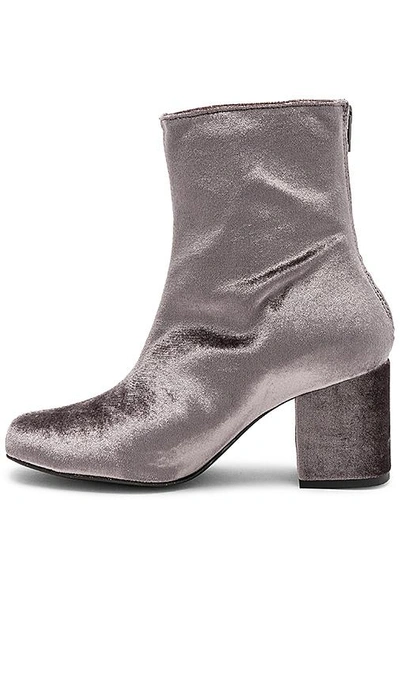 Shop Free People Velvet Cecile Bootie In Gray