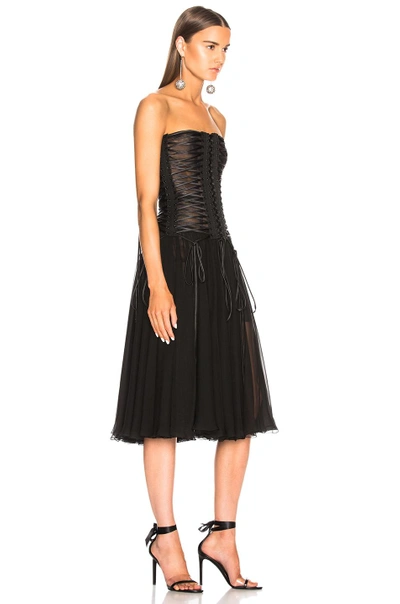 Shop Dolce & Gabbana Corset Tank Dress In Black