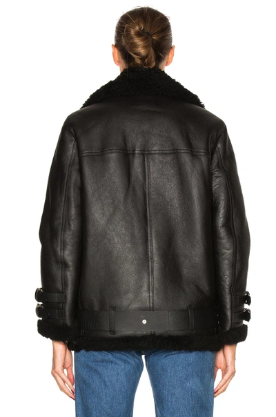 Shop Acne Studios Velocite Leather Jacket In Black