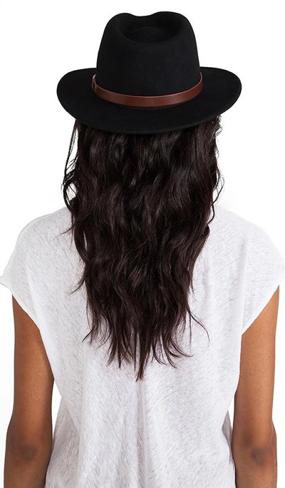 Shop Brixton Messer Fedora In Black