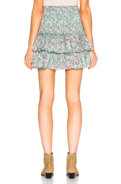 Shop Isabel Marant Étoile Isabel Marant Etoile Naomi Printed Embroidered Mini Skirt In Green,floral