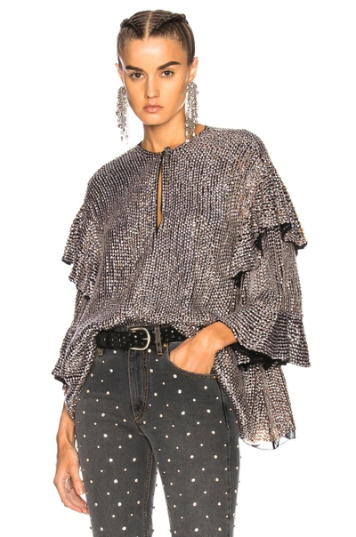 Shop Isabel Marant Basile Top In Metallics