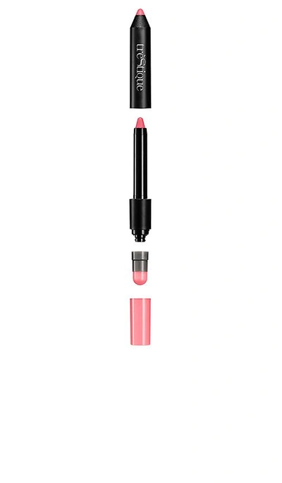 Shop Trestique Matte Color & Shiny Balm Lip Crayon In Nammos Pink & Pink Champagne