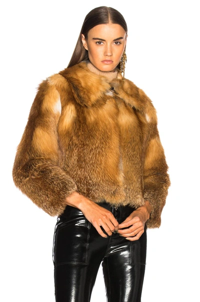 Shop A.l.c . Lex Fur Coat In Neutrals,orange