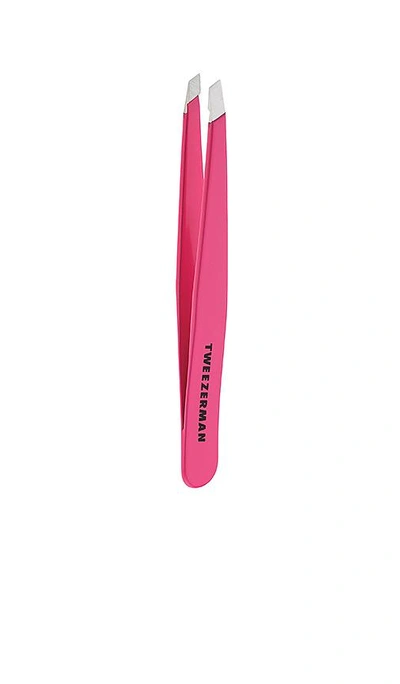 Tweezerman Mini Slant Tweezer - Flamingo Pink In Pretty In Pink