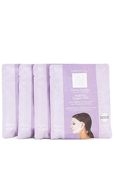 Shop Dermovia Healing Yogurt Lace Your Face Mask 4 Pack In N,a