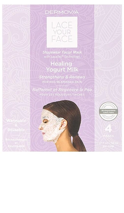 Shop Dermovia Healing Yogurt Lace Your Face Mask 4 Pack In N,a