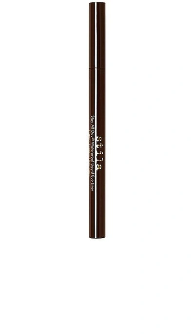 Stila Stay All Day Waterproof Liquid Eye Liner - Dark Brown 0.5ml In Dark Brown