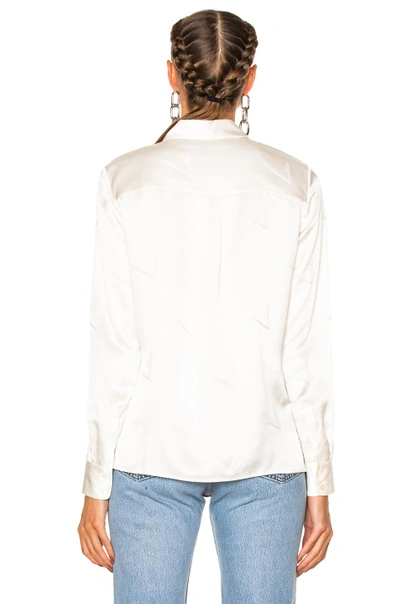 Shop Alexander Wang Straight Cut Button Down Top In White