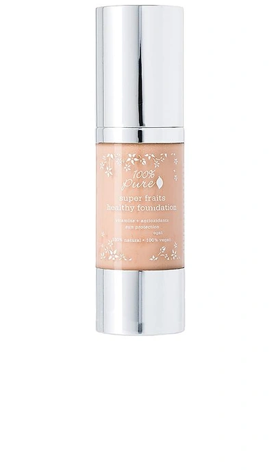 100% Pure Full Coverage Foundation W/sun Protection In Peach Bisque