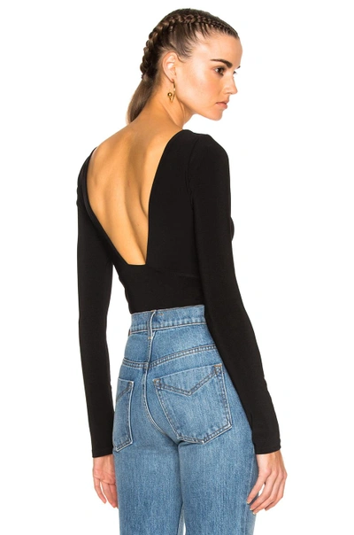 Shop Protagonist Low Back Bodysuit In Black