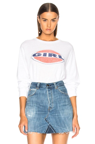 Shop Re/done Originals Girl Graphic Tee In White