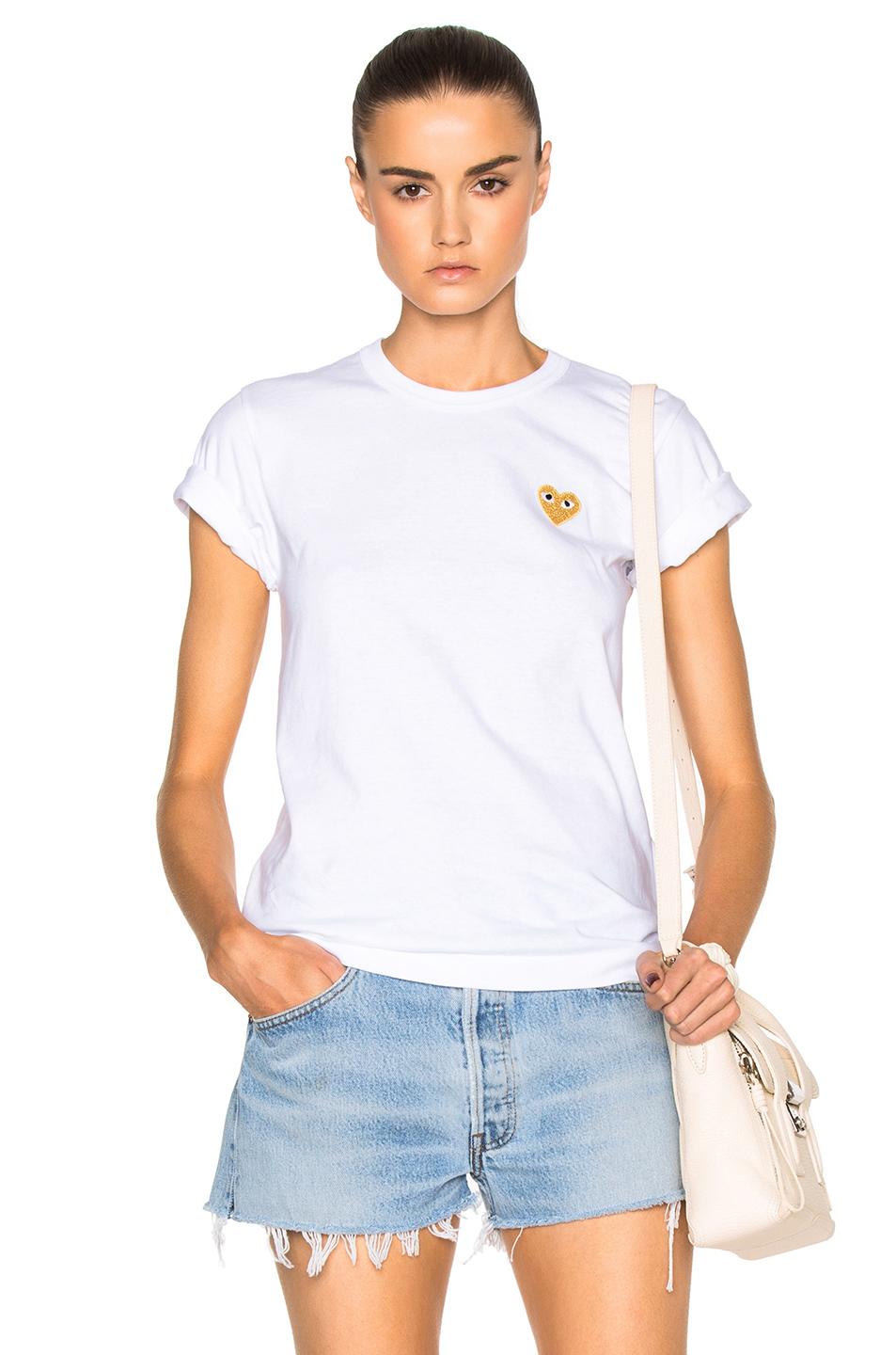 comme des garcons play gold heart