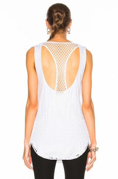 Shop Alexandre Vauthier Fishnet Tank In White