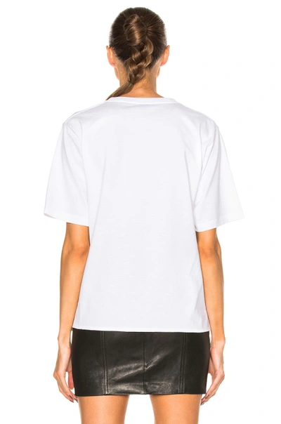 Shop Saint Laurent Small Logo Tee In White