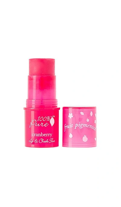 Shop 100% Pure Lip & Cheek Tint In Cranberry Glow
