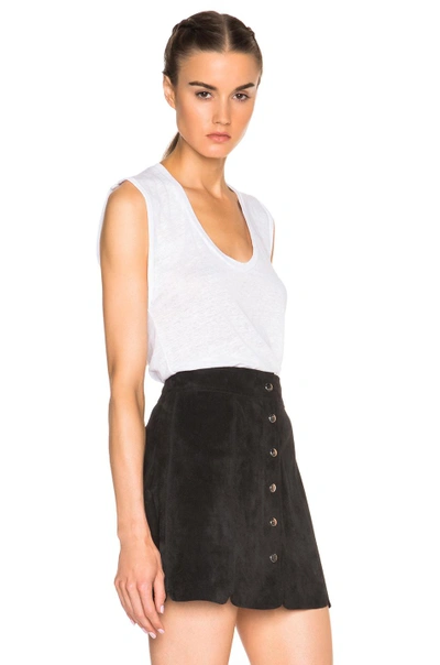Shop Isabel Marant Maree Linen Tee In White