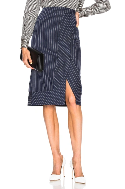 Shop Altuzarra Jude Skirt In Blue,stripes