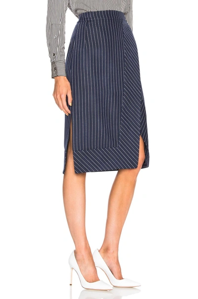 Shop Altuzarra Jude Skirt In Blue,stripes