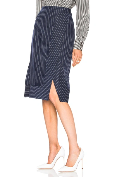 Shop Altuzarra Jude Skirt In Blue,stripes