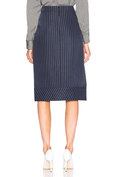 Shop Altuzarra Jude Skirt In Blue,stripes