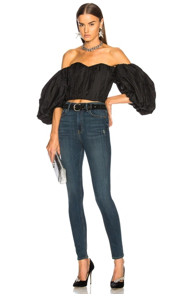 Shop Grlfrnd Kendall High Rise Super Stretch Skinny Jeans In Denim Dark